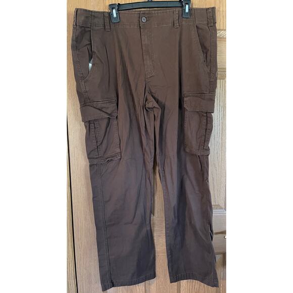 Goodfellow 40x32 Brown Cargo Pants 98% cotton 2% spandex nwot have been washed - Picture 1 of 4